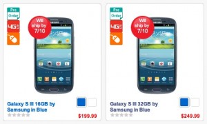 verizon galaxy s iii delayed to 10th july but at&t offering it for $150 via upgrade from amazon wireless and target mobile