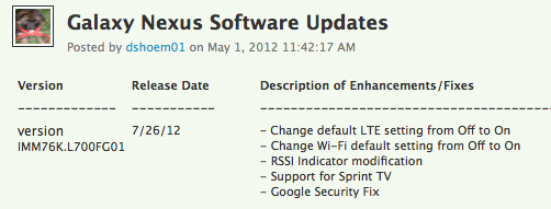 sprint galaxy nexus and galaxy s iii gets update, evo 4g lte also on the road