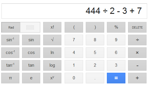 google search gets its calculator