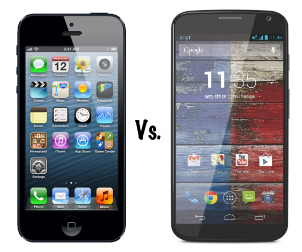  moto x vs iphone 5