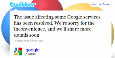 google mail outage