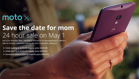 get discount on moto x devices on may 1