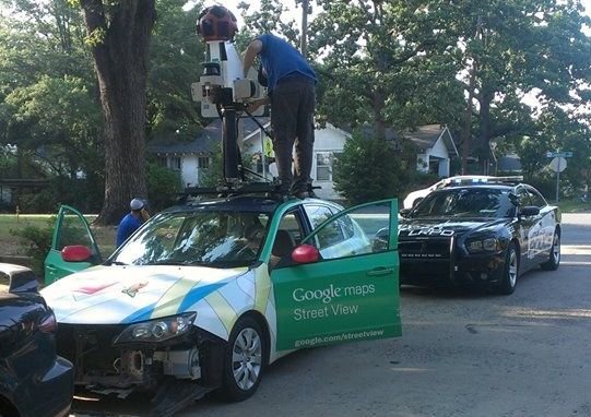 maps street view car accident