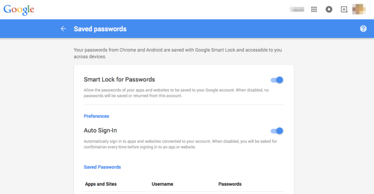 smart lock for passwords