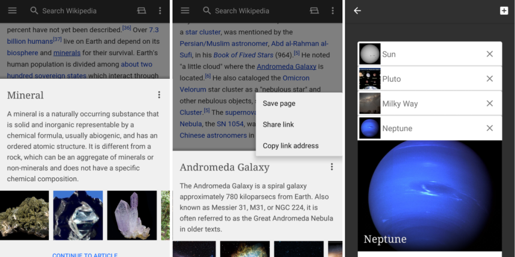 wikipedia android update