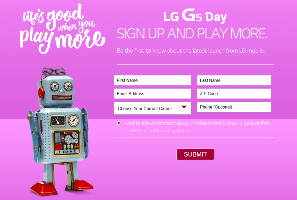 lg g5 us website