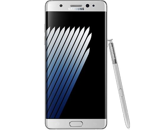 samsung galaxy note 7 silver front